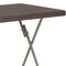 Emma and Oliver 1.95-Foot Square Rattan Plastic Folding Table